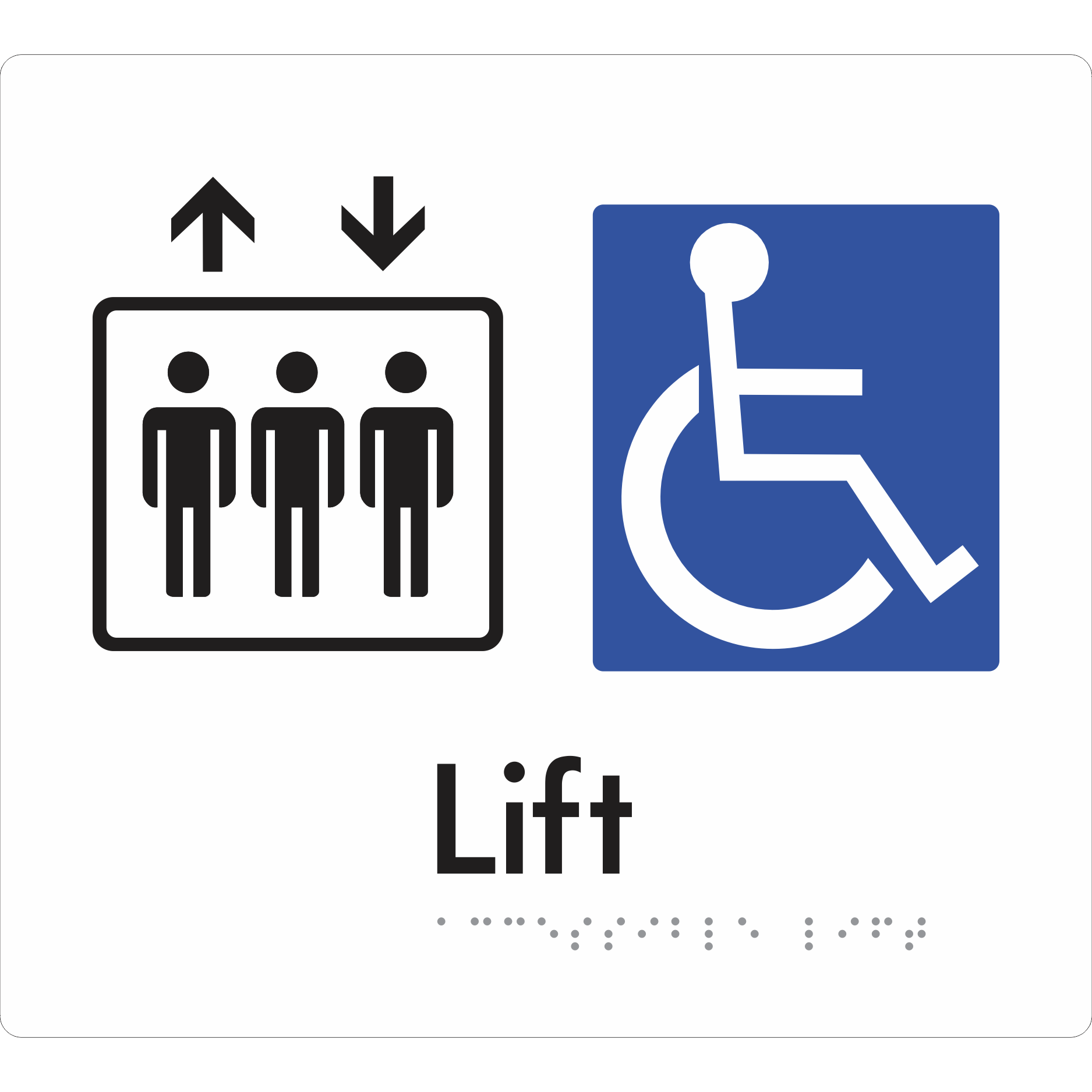 Accessible Lift - Braille Tactile Signs Aust.