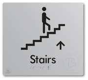 Stairs with Directional Arrow: Up - Braille Tactile Signs Aust.