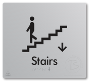 Stairs with Directional Arrow Down - Braille Tactile Signs Aust.