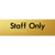 Staff Only
