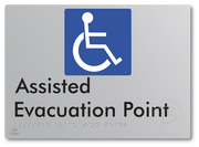 Assisted Evacuation Point - Braille Tactile Signs Aust.
