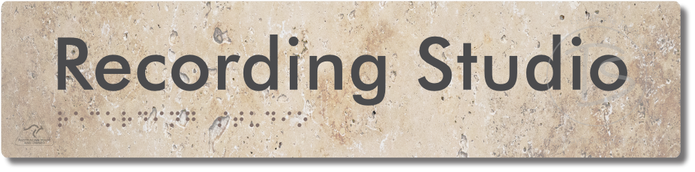 Recording Studio - Braille Tactile Signs Aust.