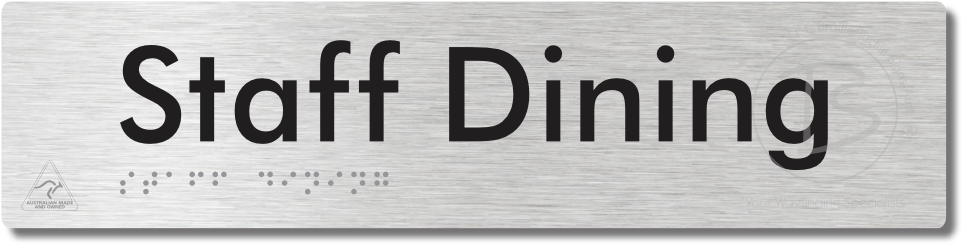 Staff Dining - Braille Tactile Signs Aust.