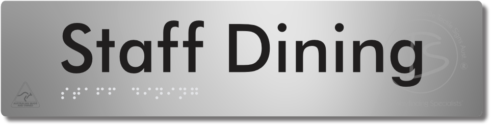 Staff Dining - Braille Tactile Signs Aust.