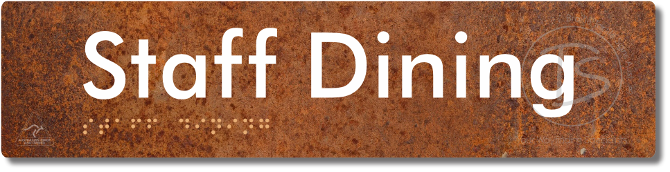 Staff Dining - Braille Tactile Signs Aust.