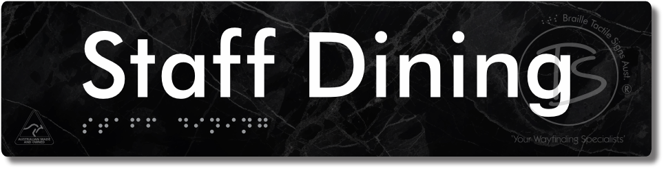 Staff Dining - Braille Tactile Signs Aust.