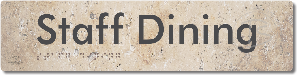 Staff Dining - Braille Tactile Signs Aust.