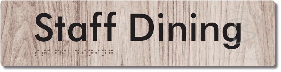 Staff Dining - Braille Tactile Signs Aust.