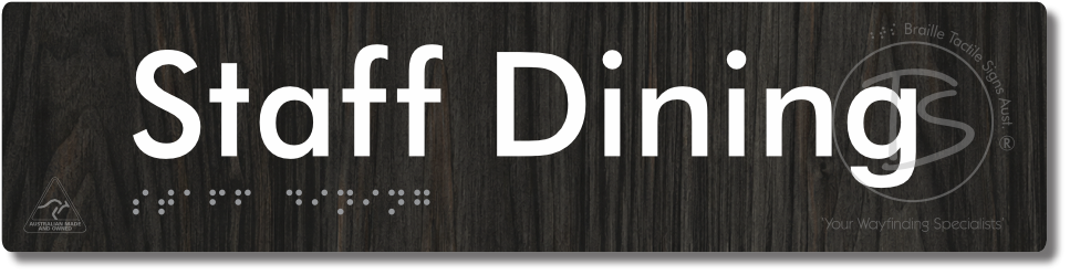 Staff Dining - Braille Tactile Signs Aust.