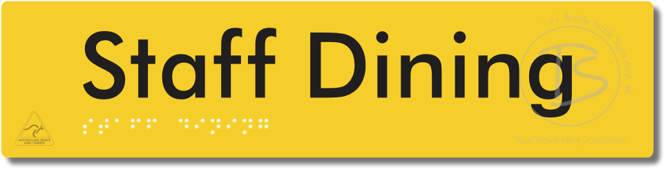 Staff Dining - Braille Tactile Signs Aust.