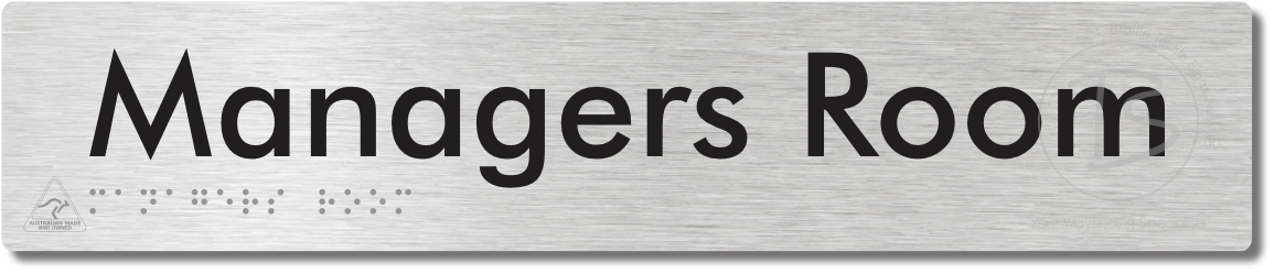 Managers Room - Braille Tactile Signs Aust.