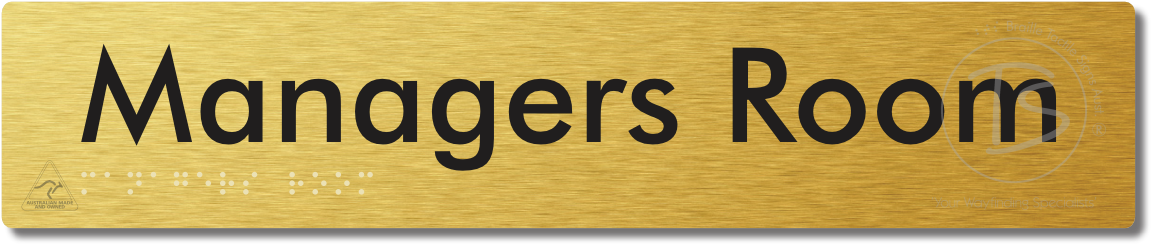 Managers Room - Braille Tactile Signs Aust.