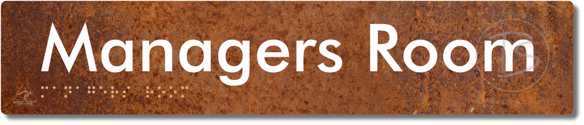 Managers Room - Braille Tactile Signs Aust.