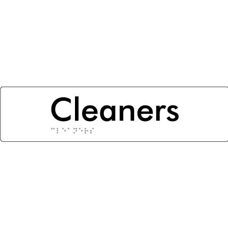 Cleaners - Braille Tactile Signs Aust.