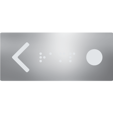 Hand Rail Button - Ramp (Right Hand Use) - Braille Tactile Signs Aust.
