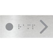 Hand Rail Button - Ramp (Left Hand Use) - Braille Tactile Signs Aust.