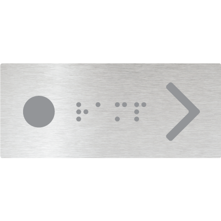 Hand Rail Button - Ramp (Left Hand Use) - Braille Tactile Signs Aust.