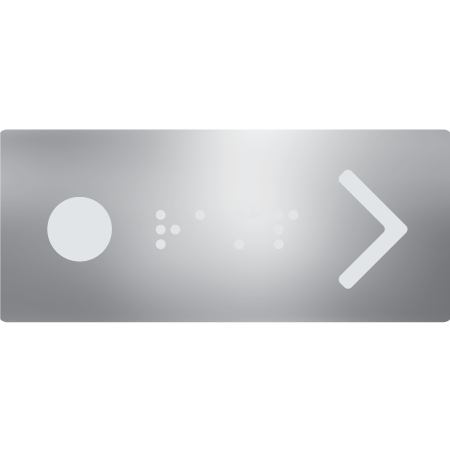 Max Train Ramp Button Hand Rail Button - Ramp (Left Hand Use) – Braille Tactile Signs Aust.
