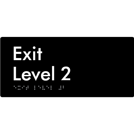 Exit Level 2 - Braille Tactile Signs Aust.