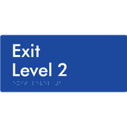 Exit Level 2 - Braille Tactile Signs Aust.