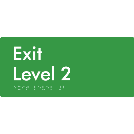 Exit Level 2 - Braille Tactile Signs Aust.