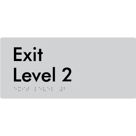 Exit Level 2 - Braille Tactile Signs Aust.