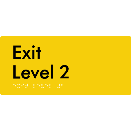 Exit Level 2 - Braille Tactile Signs Aust.