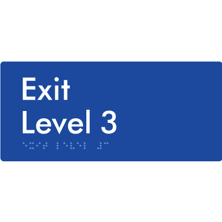 Exit Level 3 - Braille Tactile Signs Aust.