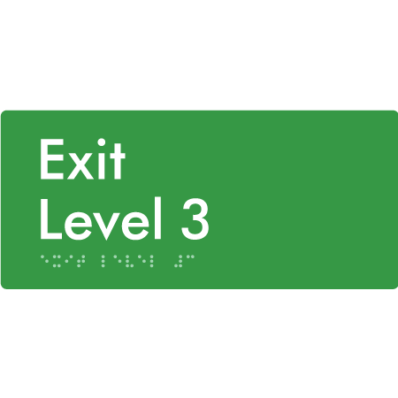 Exit Level 3 - Braille Tactile Signs Aust.