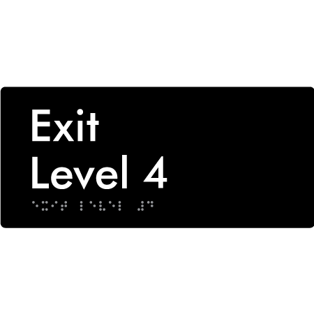 Exit Level 4 - Braille Tactile Signs Aust.
