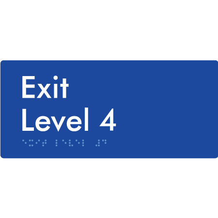 Exit Level 4 - Braille Tactile Signs Aust.
