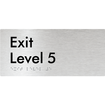 Exit Level 5 - Braille Tactile Signs Aust.