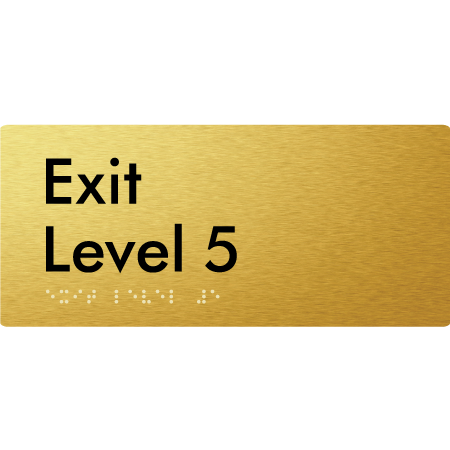 Exit Level 5 - Braille Tactile Signs Aust.