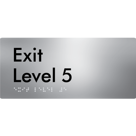Exit Level 5 - Braille Tactile Signs Aust.