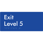 Exit Level 5 - Braille Tactile Signs Aust.