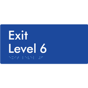 Exit Level 6 - Braille Tactile Signs Aust.