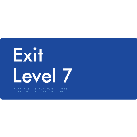 Exit Level 7 - Braille Tactile Signs Aust.