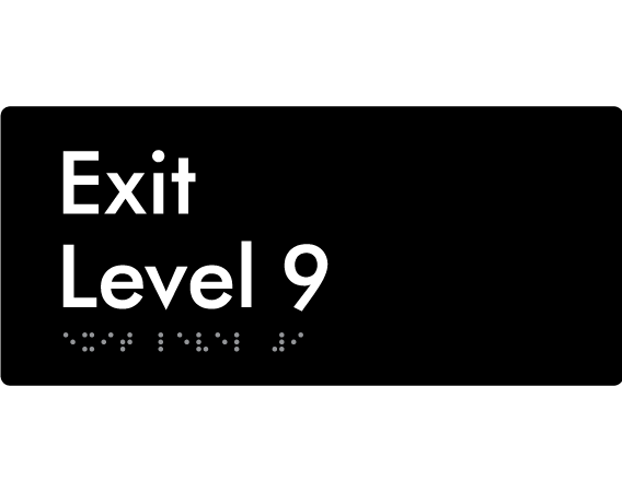 Exit Level 9 - Braille Tactile Signs Aust.
