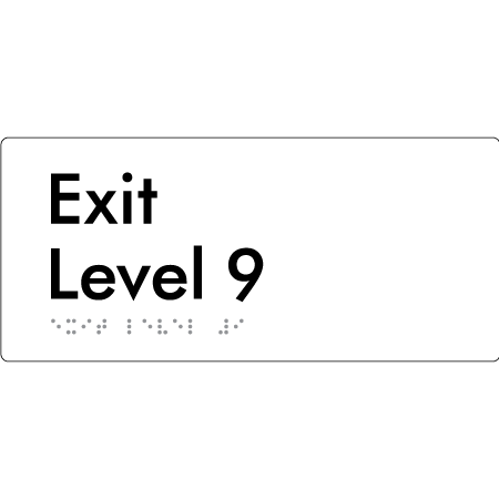 Exit Level 9 - Braille Tactile Signs Aust.