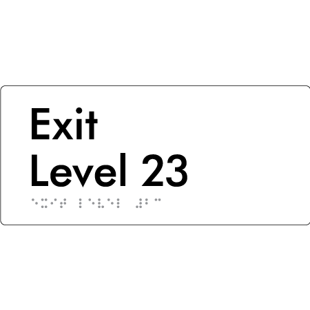 Exit Level 23 - Braille Tactile Signs Aust.