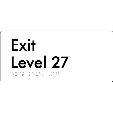Exit Level 27 - Braille Tactile Signs Aust.