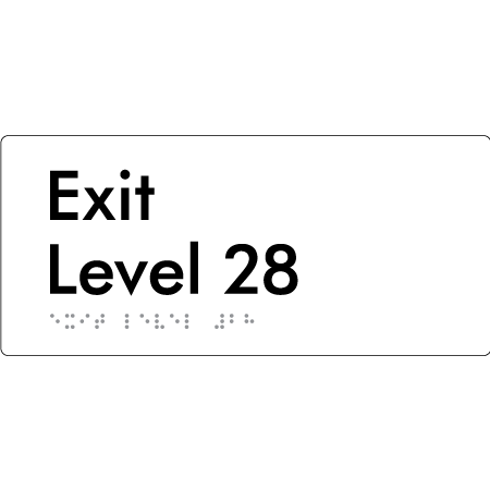 Exit Level 28 - Braille Tactile Signs Aust.