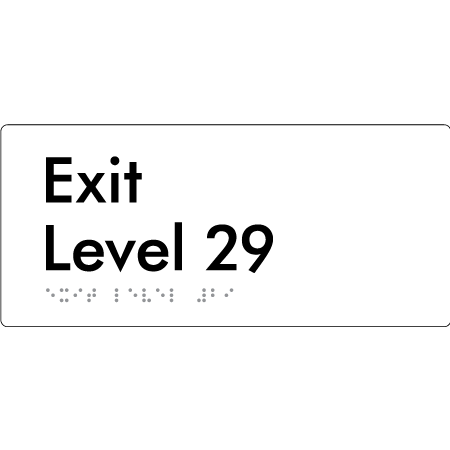Exit Level 29 - Braille Tactile Signs Aust.