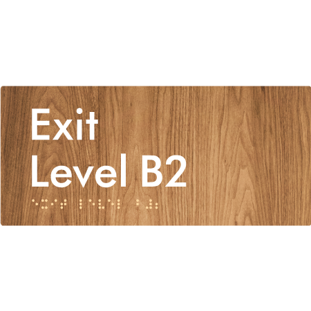 Exit Level B2 - Braille Tactile Signs Aust.
