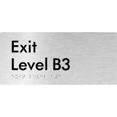 Exit Level B3 - Braille Tactile Signs Aust.