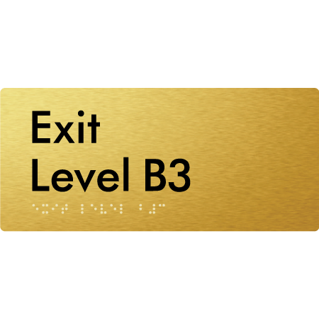 Exit Level B3 - Braille Tactile Signs Aust.
