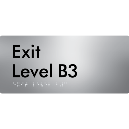 Exit Level B3 - Braille Tactile Signs Aust.