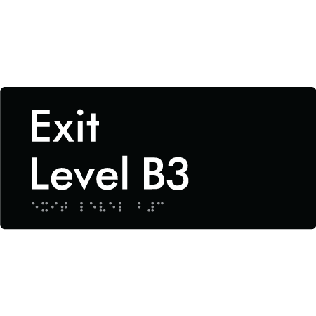 Exit Level B3 - Braille Tactile Signs Aust.