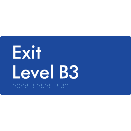 Exit Level B3 - Braille Tactile Signs Aust.