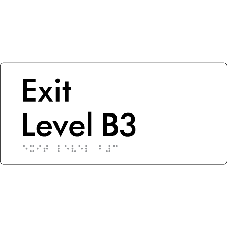 Exit Level B3 - Braille Tactile Signs Aust.
